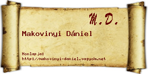Makovinyi Dániel névjegykártya